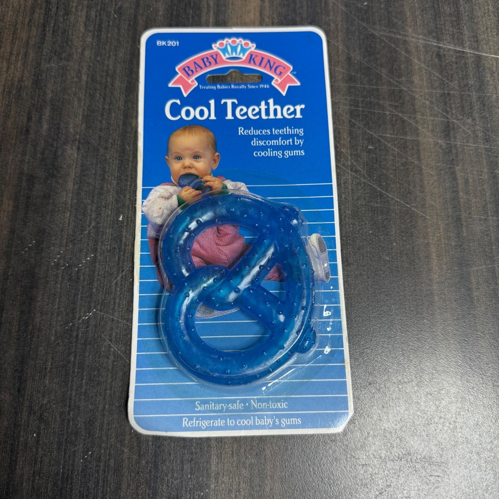 Baby King Cool Teether Blue Water Filled‎ Vintage Teething Relief Toy